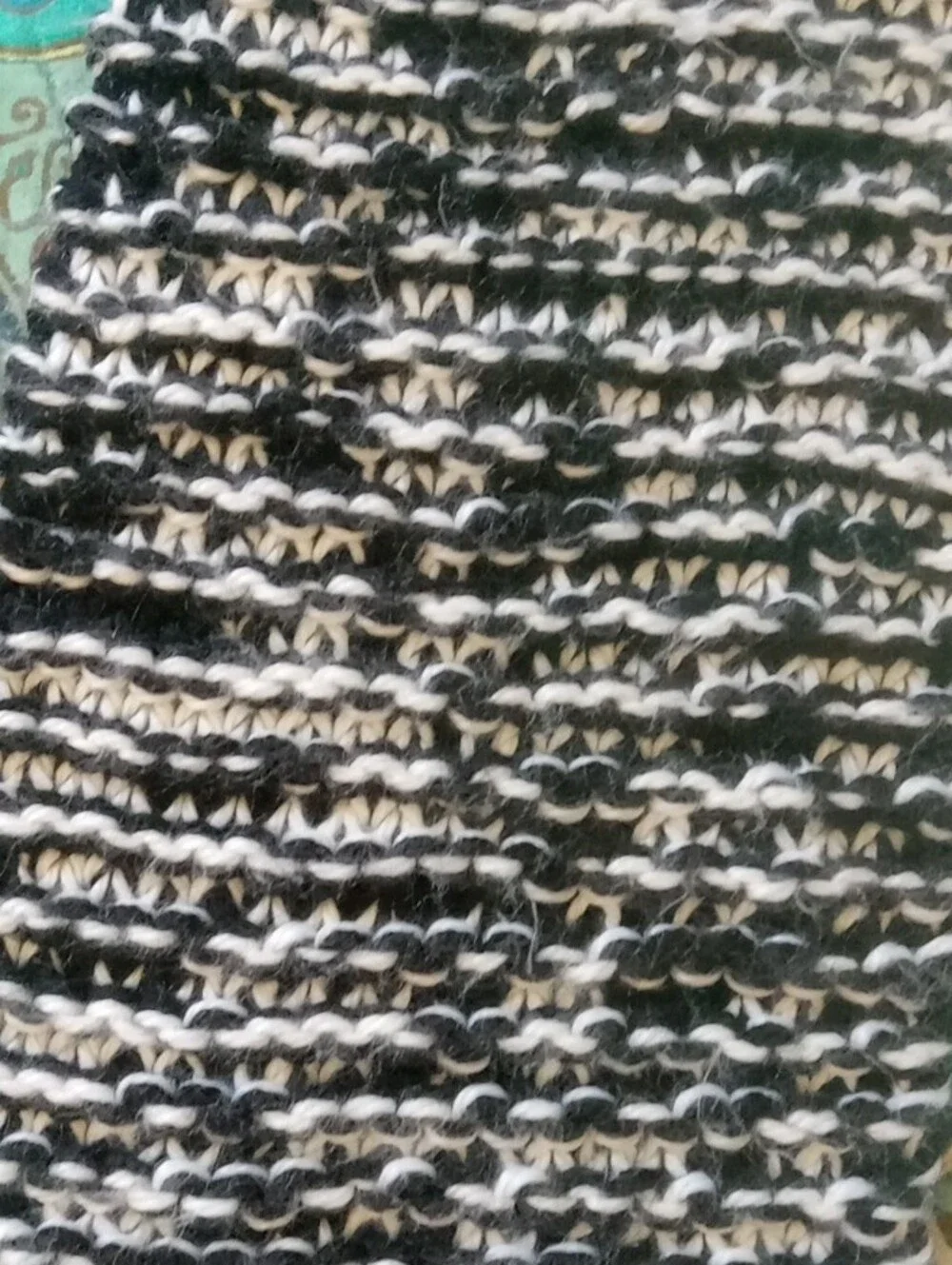 Black & White Marled Knit Scarf - Women Accessories